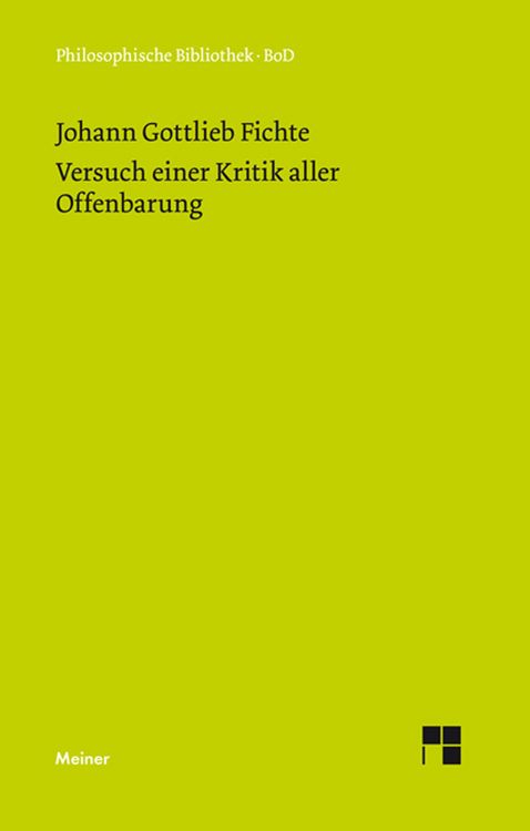 Produktbild: Versuch einer Kritik aller Offenbarung (1792)