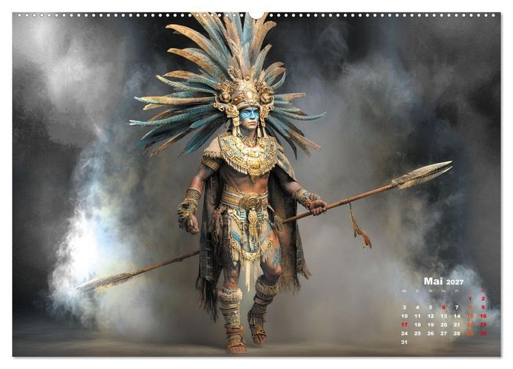 Produktbild: Azteken - Im Glanz der ewigen Sonne (hochwertiger Premium Wandkalender 2027 DIN A2 quer), Kunstdruck in Hochglanz