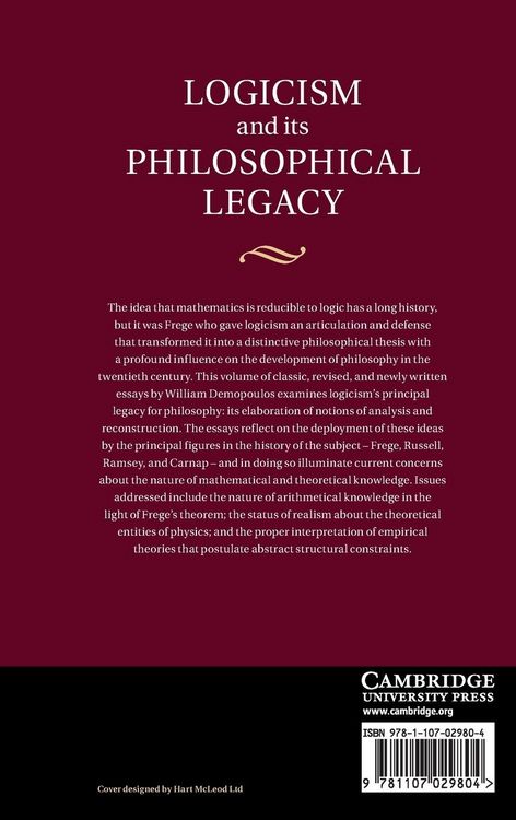 Produktbild: Logicism and its Philosophical Legacy