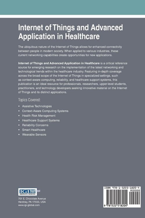 Produktbild: Internet of Things and Advanced Application in Healthcare