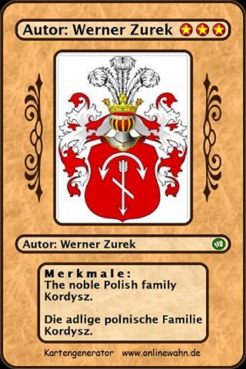 Produktbild: The noble Polish family Kordysz. Die adlige polnische Familie Kordysz.