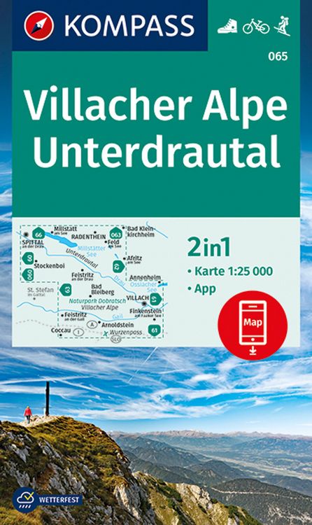 Produktbild: KOMPASS Wanderkarte 065 Villacher Alpe, Unterdrautal 1:25.000