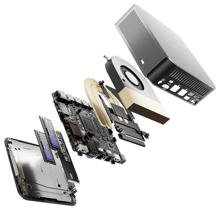 Produktbild: GEEKOM Mini PC A7 Max AMD Ryzen 9 7940HS 5.2 GHz 16 GB RAM 1 TB SSD AMD Radeon&reg; 780M Win 11 Pro A7 Max