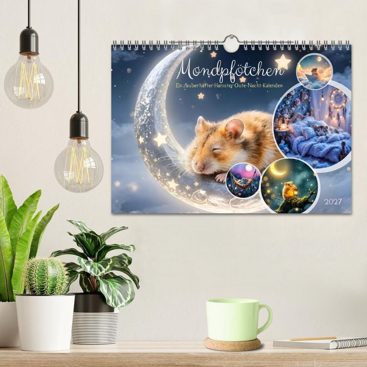 Produktbild: Mondpf&ouml;tchen - Ein zauberhafter Hamster Gute-Nacht-Kalender (Wandkalender 2027 DIN A4 quer), CALVENDO Monatskalender