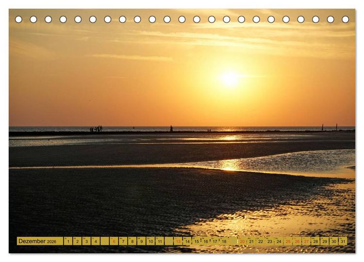 Produktbild: Norderney - von barfu&szlig; bis Lackschuh (Tischkalender 2026 DIN A5 quer), CALVENDO Monatskalender