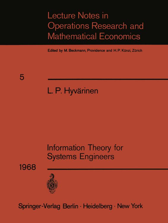 Produktbild: Information Theory for Systems Engineers