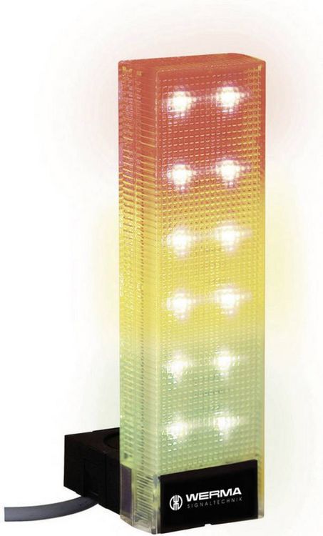 Produktbild: Werma Signaltechnik Kombi-Signalgeber 690.300.55 Rot, Gelb, Gr&uuml;n 24 V/DC 85 dB