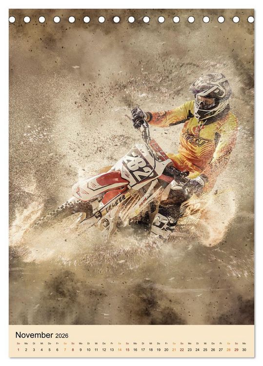 Produktbild: Motocross - Sport der Extreme (Tischkalender 2026 DIN A5 hoch), CALVENDO Monatskalender
