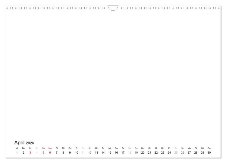 Produktbild: Bastelkalender - Weiss (Wandkalender 2026 DIN A3 quer), CALVENDO Monatskalender