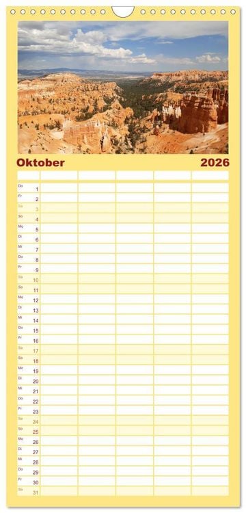 Produktbild: Familienplaner 2026 - Discover the West mit 5 Spalten (Wandkalender, 21 x 45 cm) CALVENDO