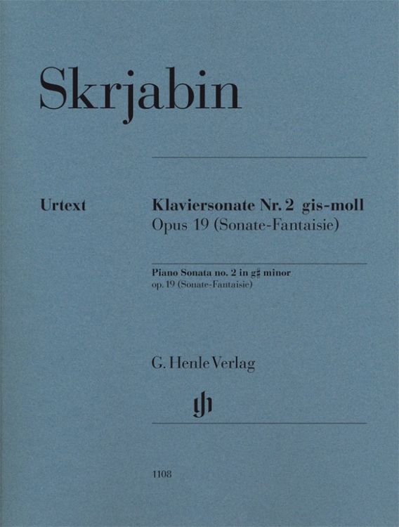 Produktbild: Alexander Skrjabin - Klaviersonate Nr. 2 gis-moll op. 19 (Sonate-Fantaisie)