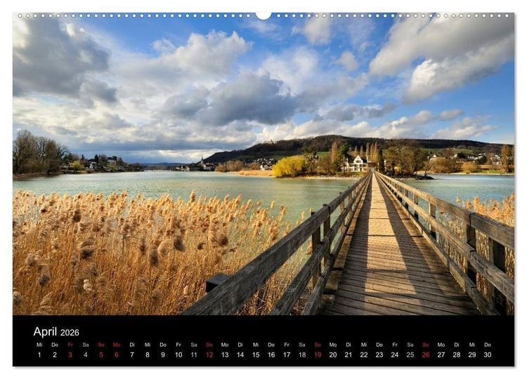 Produktbild: Bodensee - Uferlandschaften im sch&ouml;nsten Licht 2026 (hochwertiger Premium Wandkalender 2026 DIN A2 quer), Kunstdruck in Hochglanz