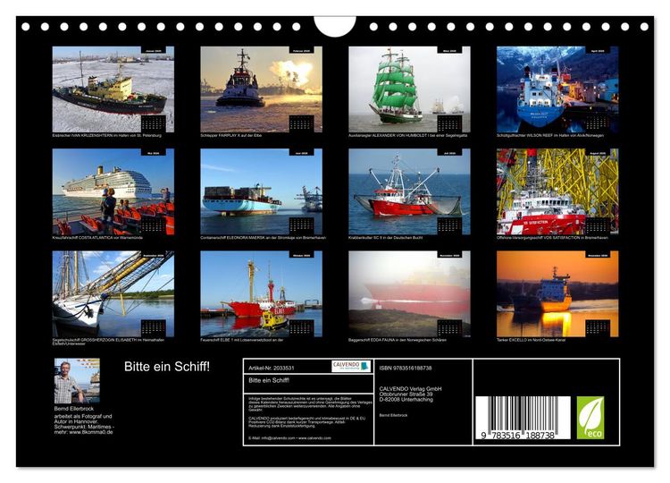Produktbild: Bitte ein Schiff! (Wandkalender 2026 DIN A4 quer), CALVENDO Monatskalender
