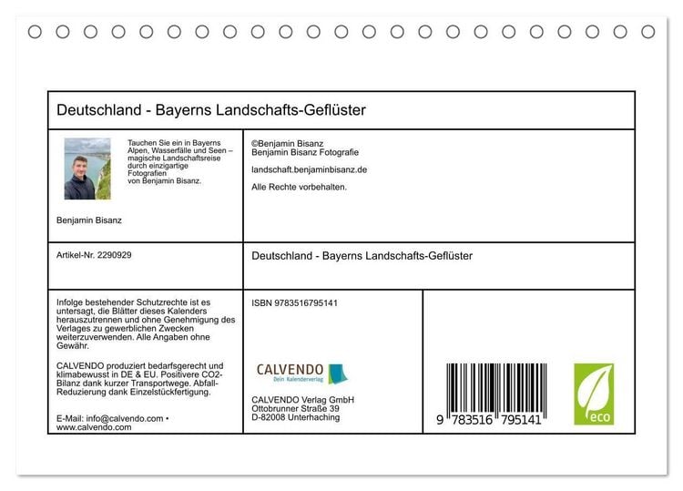 Produktbild: Deutschland - Bayerns Landschafts-Gefl&uuml;ster (Tischkalender 2027 DIN A5 quer), CALVENDO Monatskalender