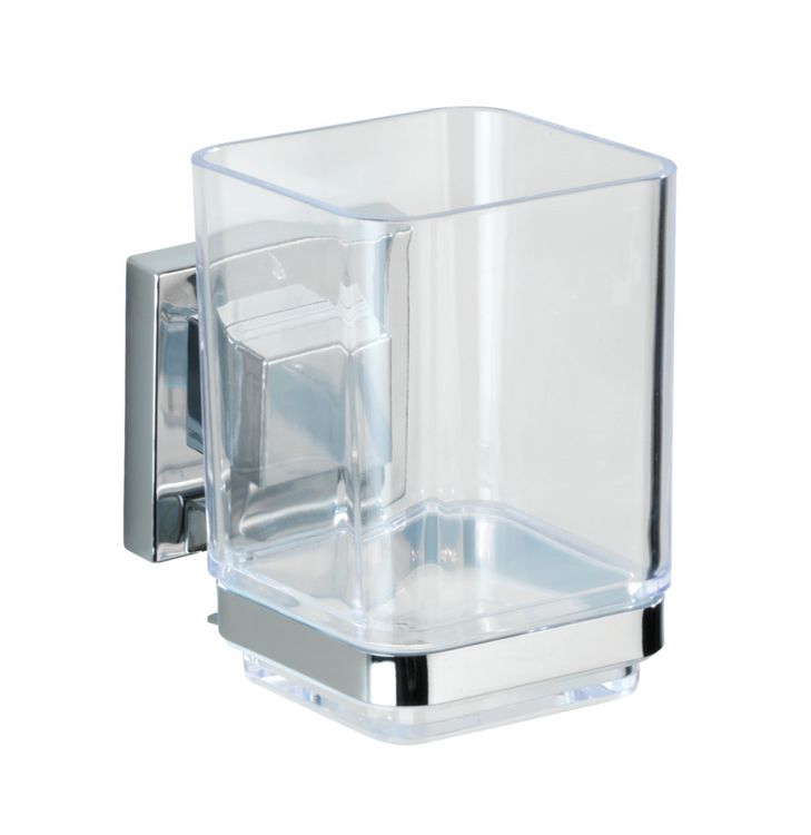 Produktbild: Vacuum-Loc&reg; Zahnputzbecher Mod. Quadro Edelstahl, Befestigen ohne bohren