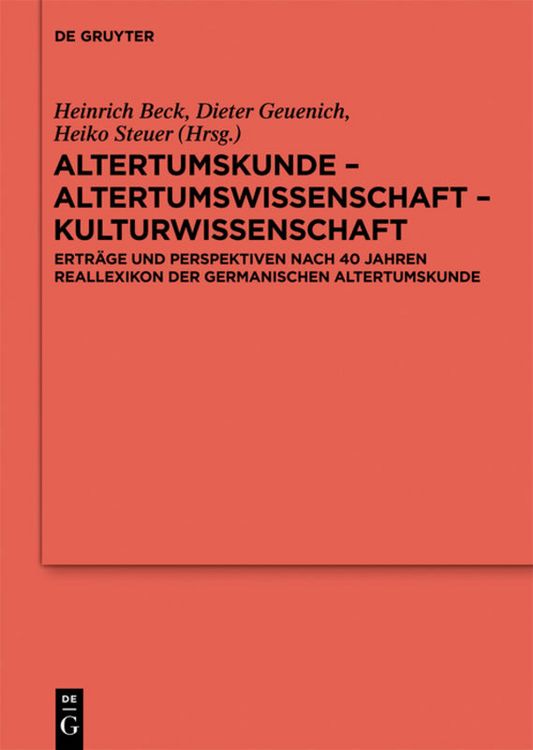 Produktbild: Altertumskunde &ndash; Altertumswissenschaft &ndash; Kulturwissenschaft