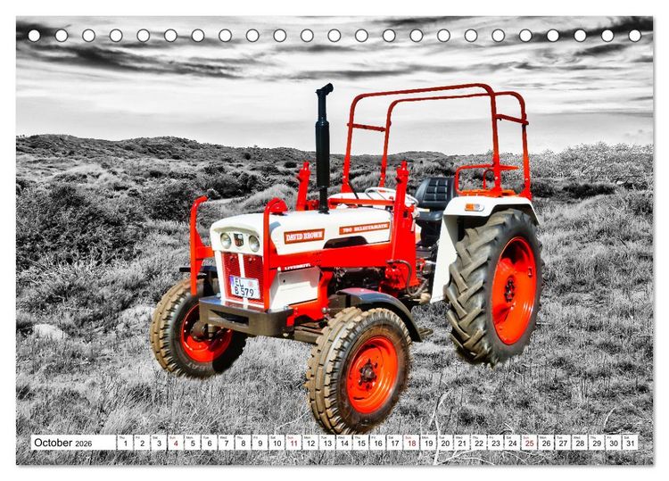 Produktbild: Tractors from past times (Desk Calendar 2026 DIN A5 landscape), CALVENDO 12 Month DeskCalendar