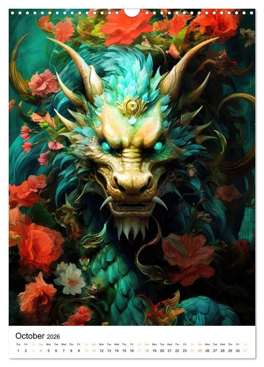 Produktbild: Mystical Drakes (Wall Calendar 2026 DIN A3 portrait), CALVENDO 12 Month Wall Calendar