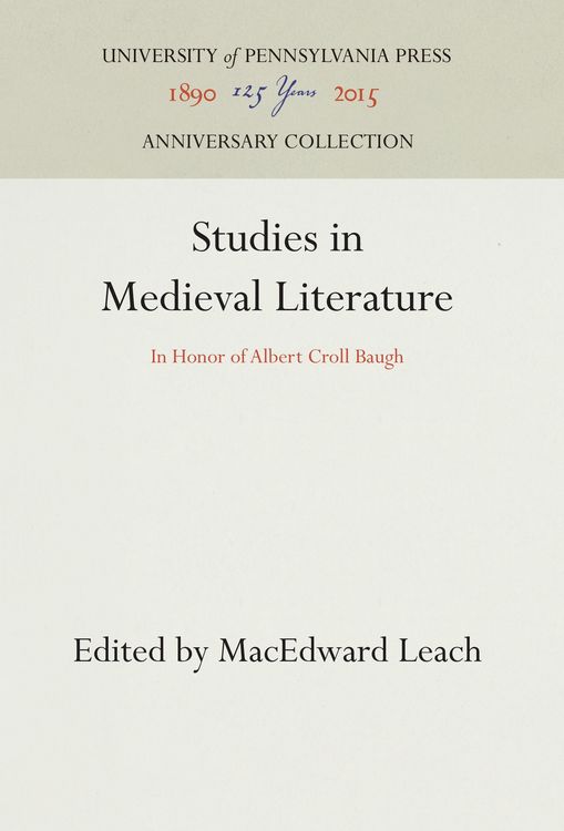 Produktbild: Studies in Medieval Literature