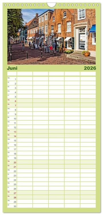 Produktbild: Familienplaner 2026 - Reise an die Nordsee - Greetsiel mit 5 Spalten (Wandkalender, 21 x 45 cm) CALVENDO