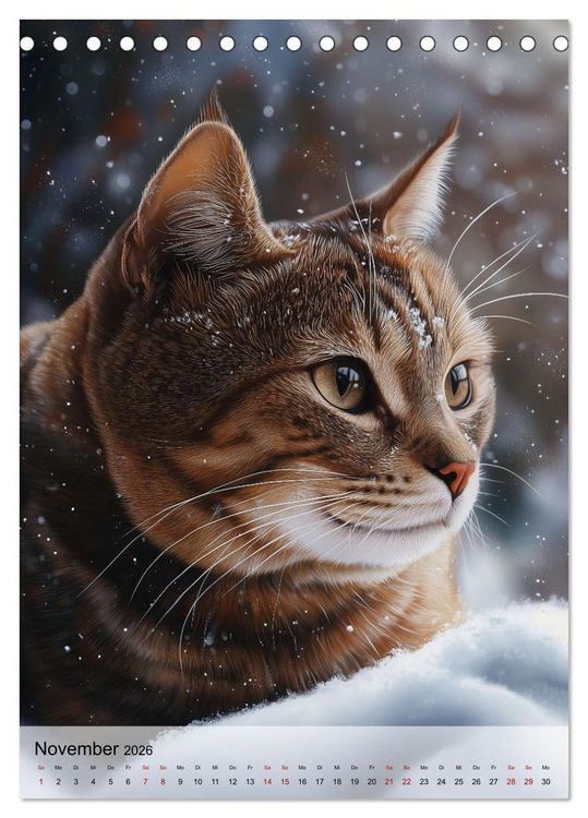 Produktbild: Katzen (Tischkalender 2026 DIN A5 hoch), CALVENDO Monatskalender