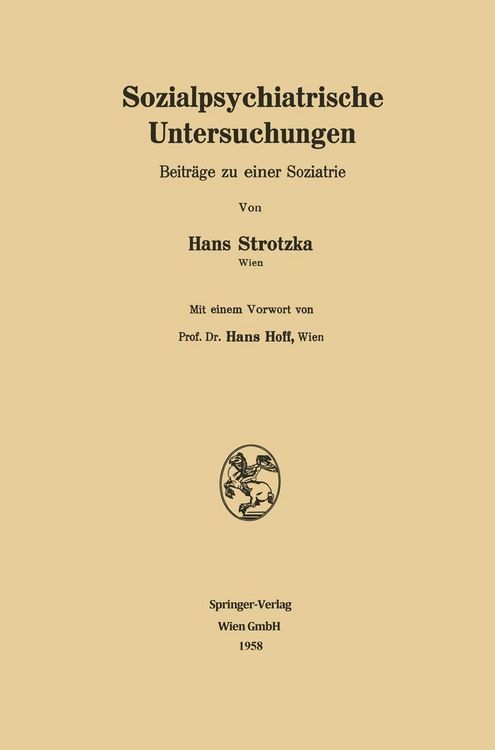 Produktbild: Sozialpsychiatrische Untersuchungen