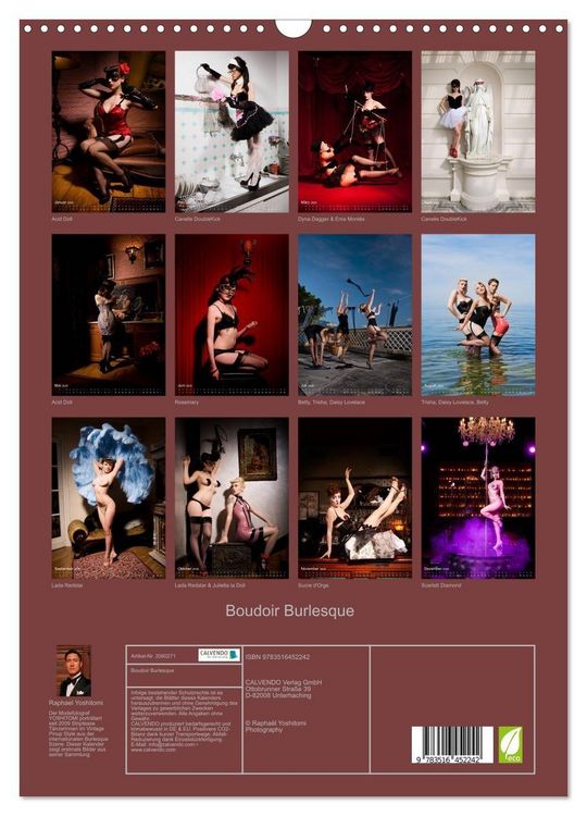 Produktbild: Boudoir Burlesque (Wandkalender 2026 DIN A3 hoch), CALVENDO Monatskalender
