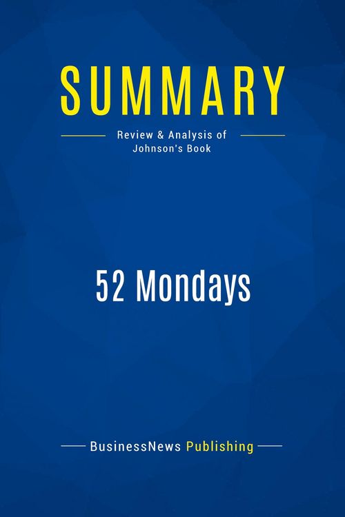 Produktbild: Summary: 52 Mondays