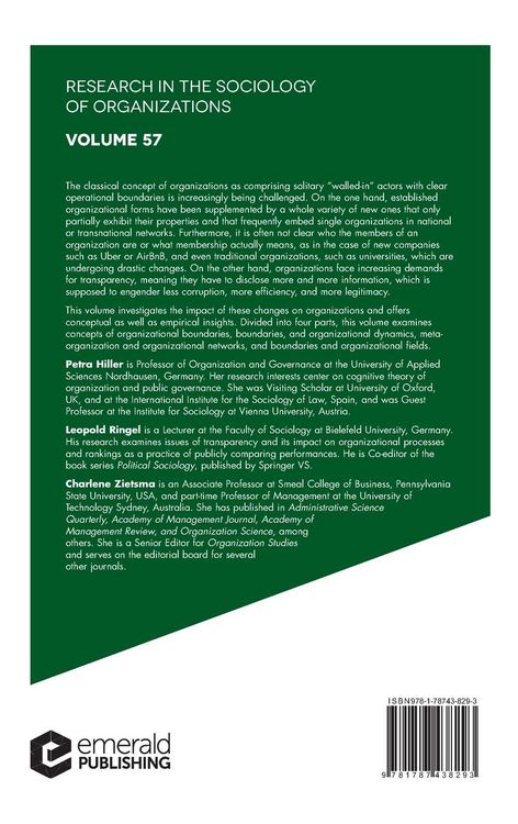 Produktbild: Toward Permeable Boundaries of Organizations?