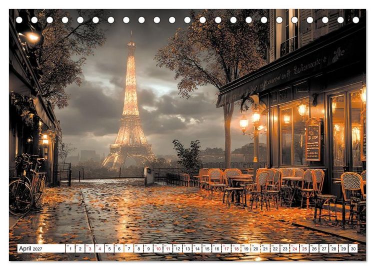 Produktbild: Bonjour, Kaffee! Bonjour, Paris! (Tischkalender 2027 DIN A5 quer), CALVENDO Monatskalender