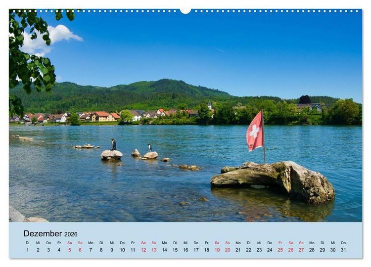Produktbild: Impressionen vom Hochrhein (hochwertiger Premium Wandkalender 2026 DIN A2 quer), Kunstdruck in Hochglanz