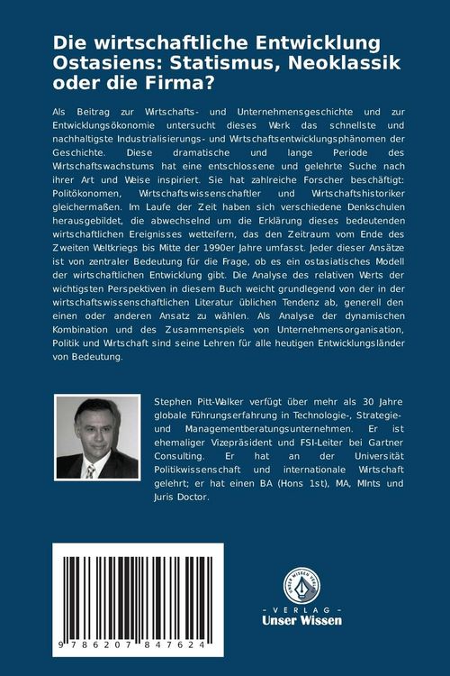 Produktbild: Die wirtschaftliche Entwicklung Ostasiens: Statismus, Neoklassik oder die Firma?