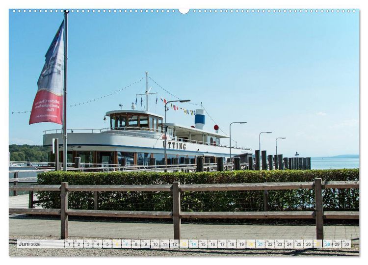Produktbild: Vom Schiff aus gesehen - Mit dem Dampfer auf dem Ammersee (hochwertiger Premium Wandkalender 2026 DIN A2 quer), Kunstdruck in Hochglanz