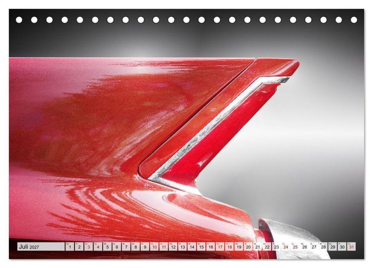 Produktbild: US Klassiker Farbenfrohe Heckansichten (Tischkalender 2027 DIN A5 quer), CALVENDO Monatskalender