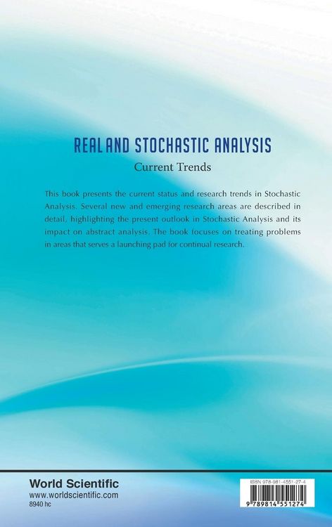 Produktbild: REAL AND STOCHASTIC ANALYSIS