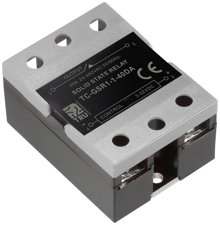 Produktbild: TRU COMPONENTS Halbleiterrelais TC-GSR-1-40DA 40 A Schaltspannung (max.): 480 V/AC Gleichstromschaltung 1 St.