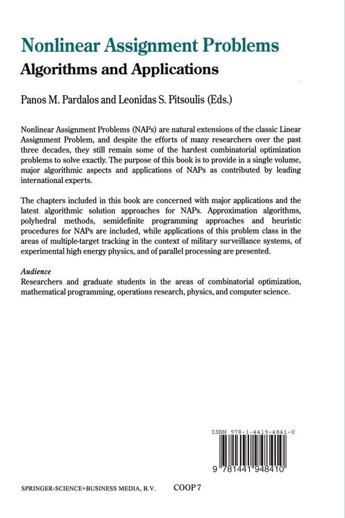 Produktbild: Nonlinear Assignment Problems