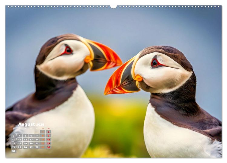 Produktbild: Tieftaucher Papageitaucher (hochwertiger Premium Wandkalender 2026 DIN A2 quer), Kunstdruck in Hochglanz