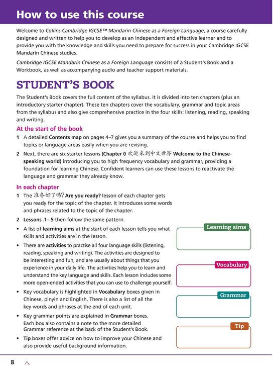 Produktbild: Cambridge IGCSE(TM) Mandarin Chinese as a Foreign Language Student's Book