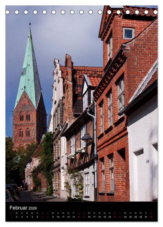 Produktbild: L&uuml;beck - Hansesch&ouml;nheit in Insellage (Tischkalender 2026 DIN A5 hoch), CALVENDO Monatskalender