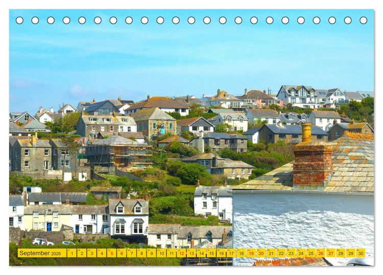 Produktbild: Port Isaac, Heimat der Fishermen`s Friends (Tischkalender 2026 DIN A5 quer), CALVENDO Monatskalender
