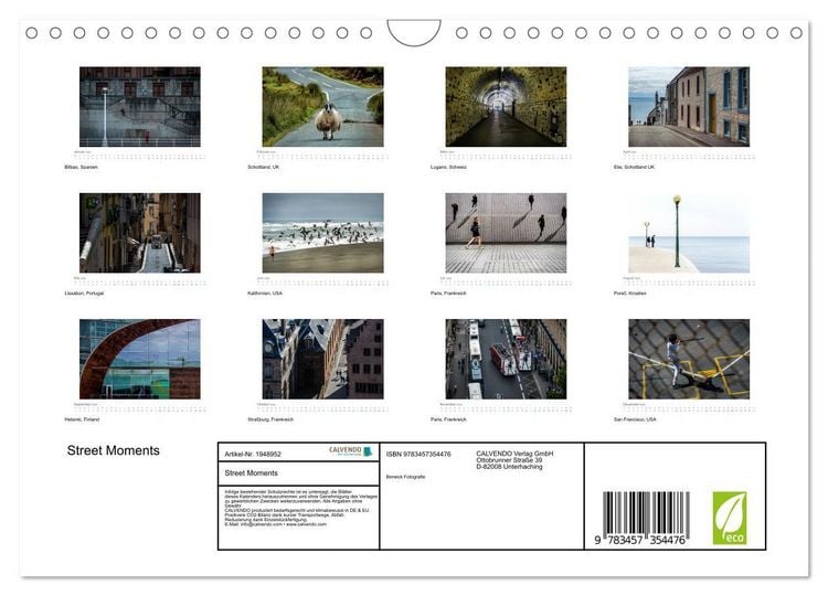 Produktbild: Street Moments (Wandkalender 2026 DIN A4 quer), CALVENDO Monatskalender