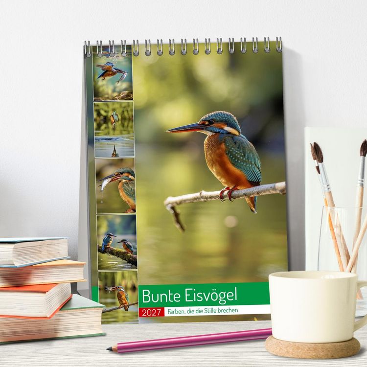 Produktbild: Bunte Eisv&ouml;gel (Tischkalender 2027 DIN A5 hoch), CALVENDO Monatskalender