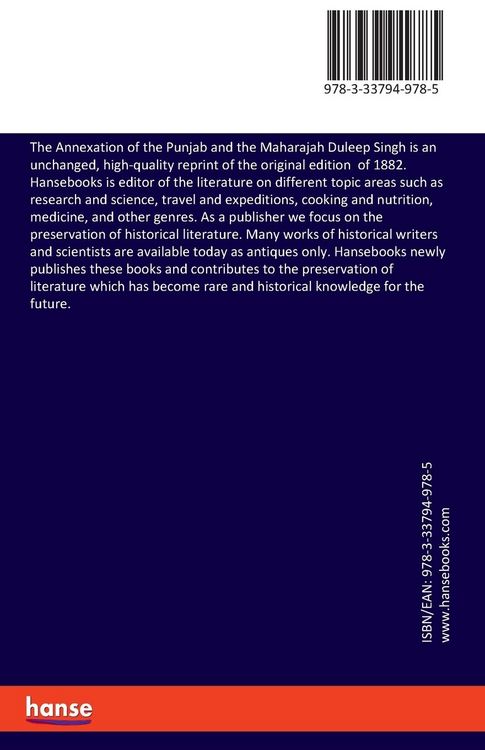 Produktbild: The Annexation of the Punjab and the Maharajah Duleep Singh