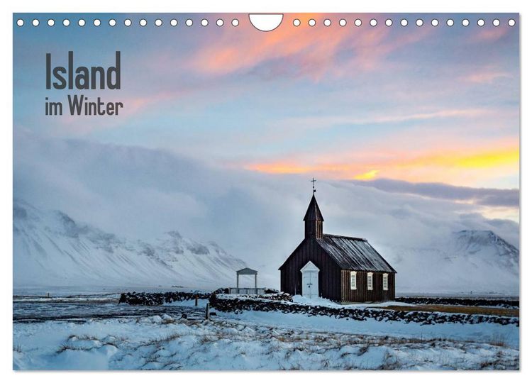 Produktbild: Island im Winter (Wandkalender 2026 DIN A4 quer), CALVENDO Monatskalender