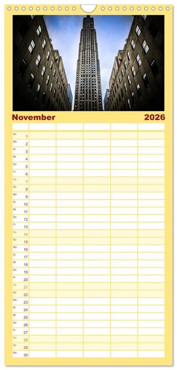 Produktbild: Familienplaner 2026 - New York feeling mit 5 Spalten (Wandkalender, 21 x 45 cm) CALVENDO