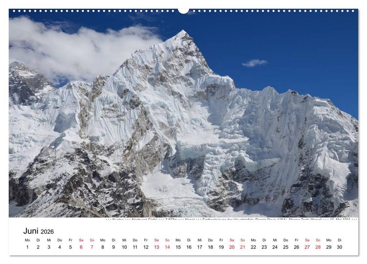 Produktbild: Solo Khumbu (hochwertiger Premium Wandkalender 2026 DIN A2 quer), Kunstdruck in Hochglanz