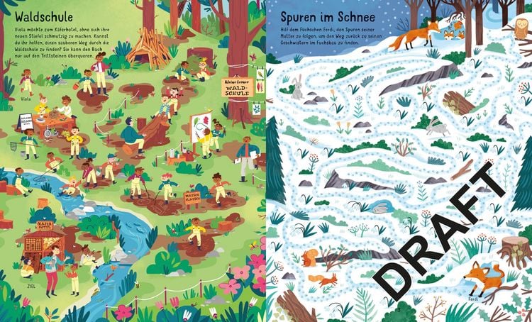 Produktbild: Puzzle & Buch: Labyrinthe-Reise durch den Wald