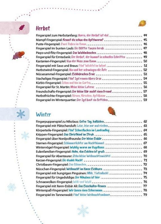 Produktbild: Das Krippen-Jahreszeitenbuch: Fingerspiele