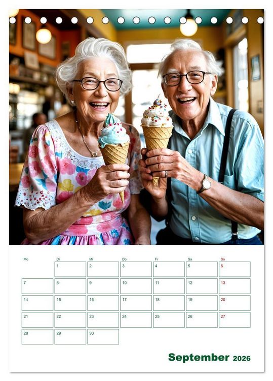 Produktbild: Alt, aber oho - Graue Haare, bunte Abenteuer (Tischkalender 2026 DIN A5 hoch), CALVENDO Monatskalender
